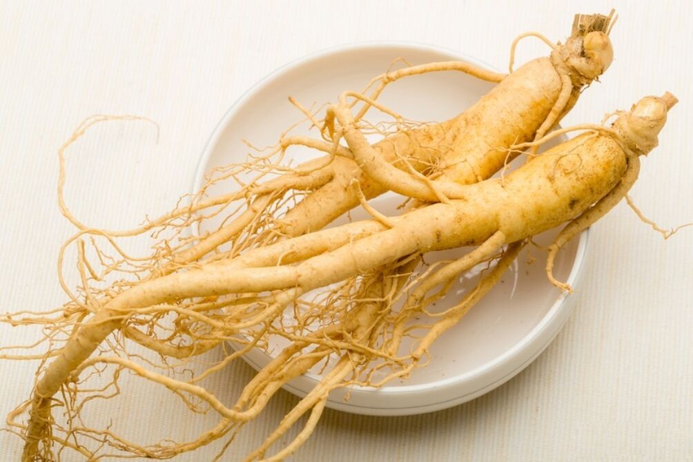 La raíz de ginseng es la base de la tintura para agrandar el pene